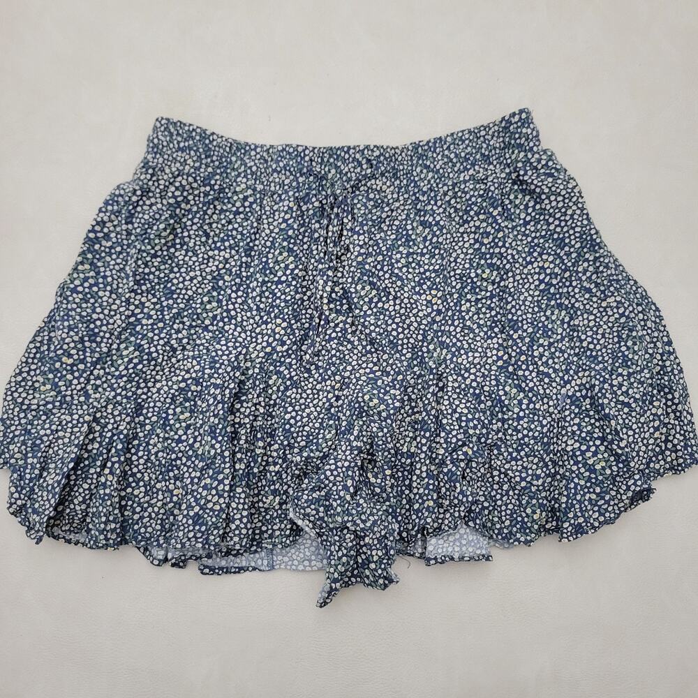 VICI Floral Ruffle Mini Skort Skirt Tiered Elastic Waist Boho Romantic Small